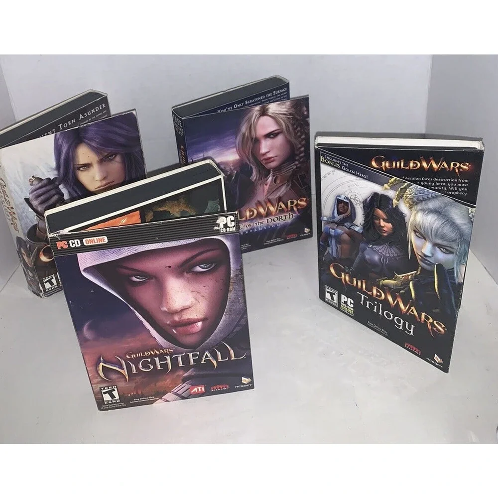 4 Guild Wars: Nightfall Trilogy Factions Eye of the North Expansion Games PC